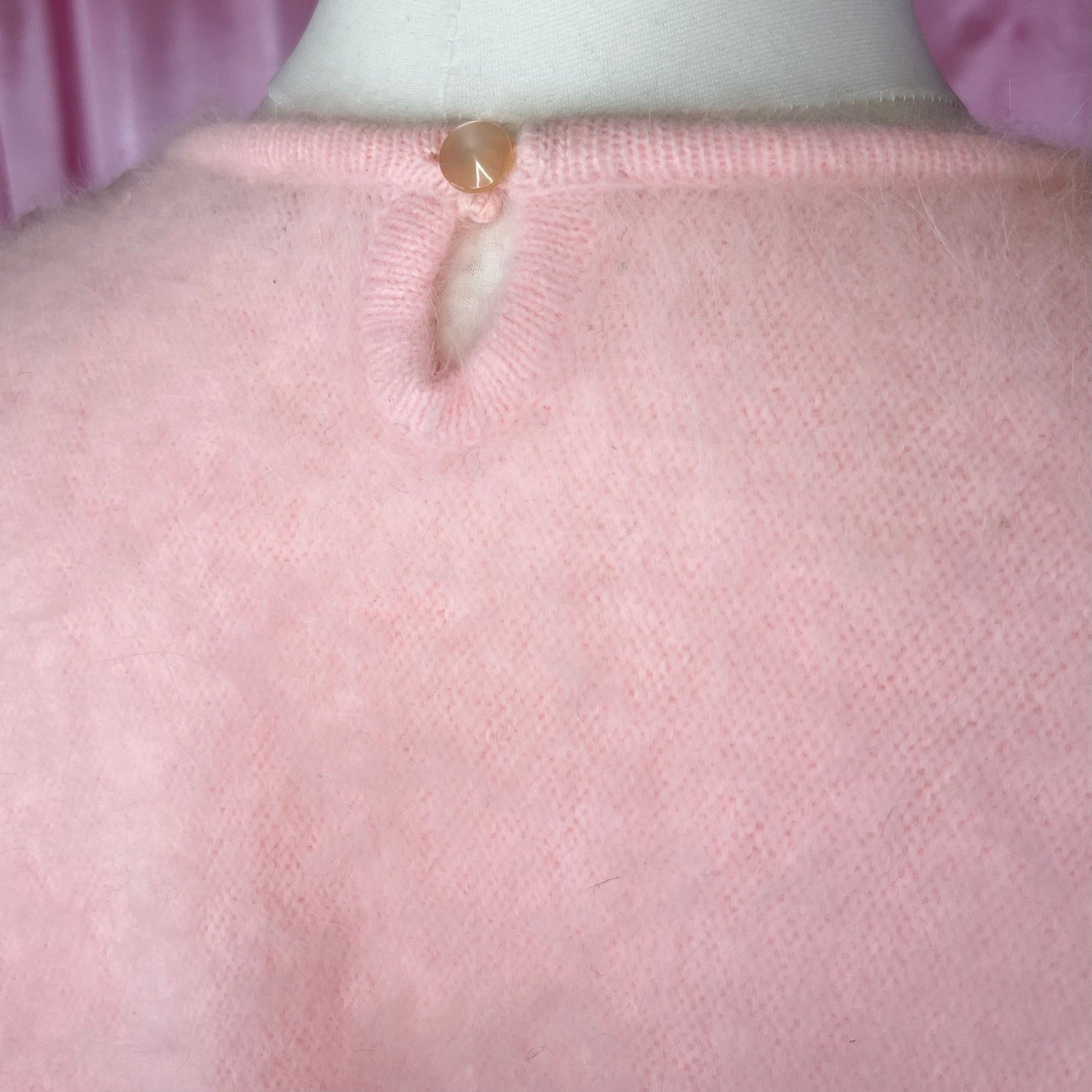 1980s Pink embellished jumper, by Oda, size 14
