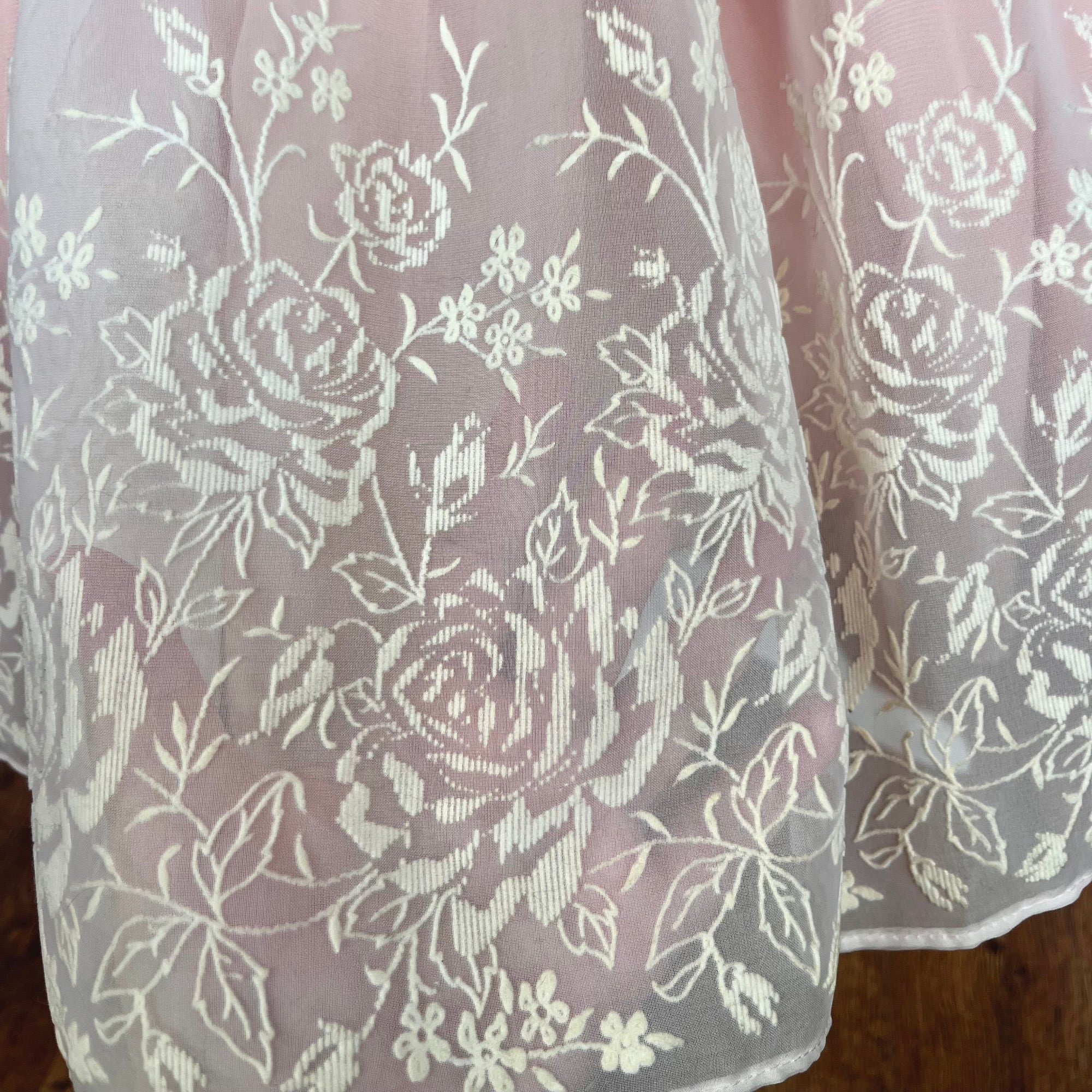 1950s pale Pink prom dress, handmade, size 8/10
