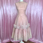1950s pale Pink prom dress, handmade, size 8/10