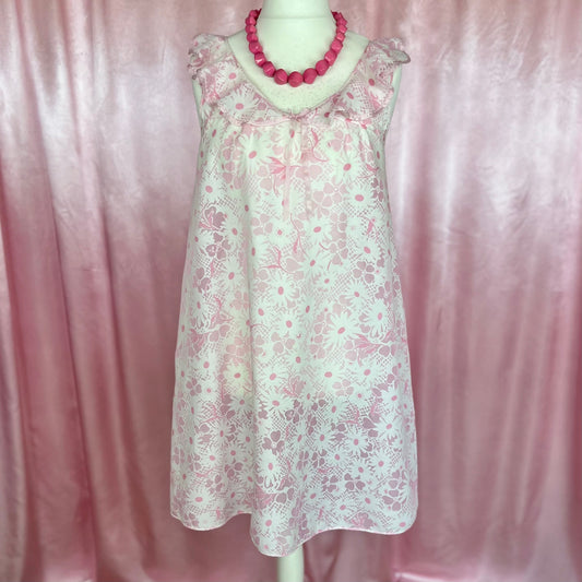 1960s Pink floral nightgown, by St Michael, size 12