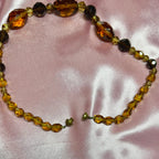 1950s Amber glass choker