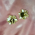 1950s Pearl effect flower earrings