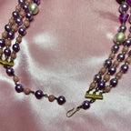 1950s Purple 3 strand necklace