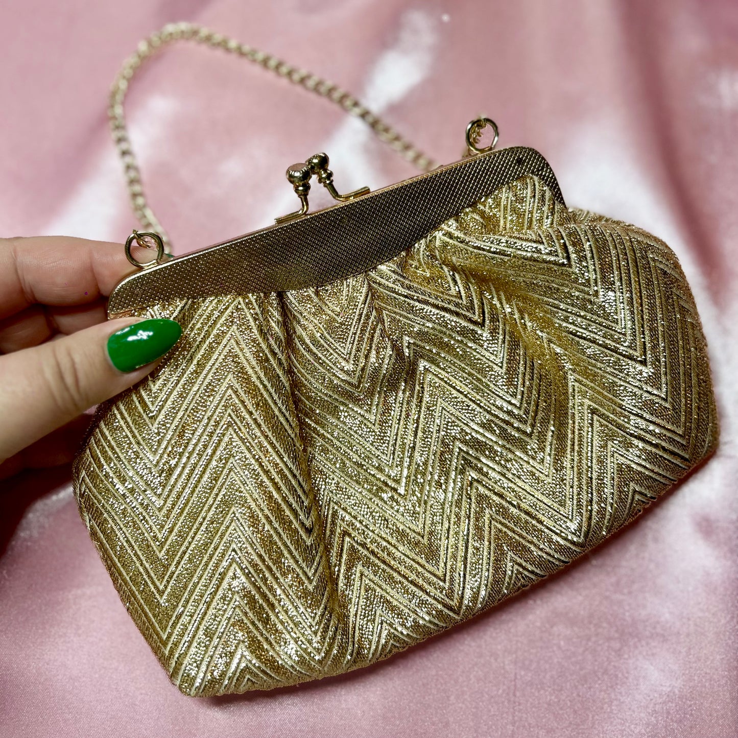 1960s Gold Lurex mini bag, by Frankel & Roth