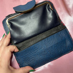 1980s Blue & Red Welsh wool purse