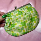 1960s Mini Green patterned clutch