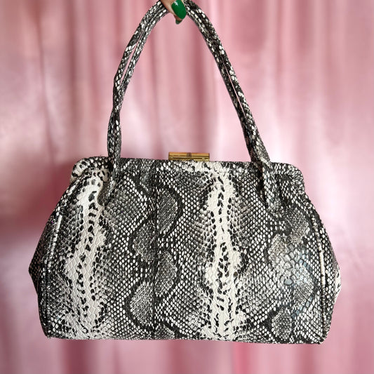 1960s Snakeprint handbag