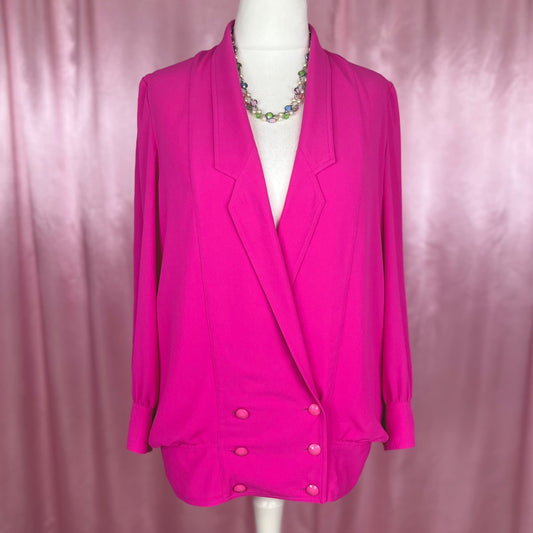 1980s Pink jacket, by Frank Usher, size 14/16