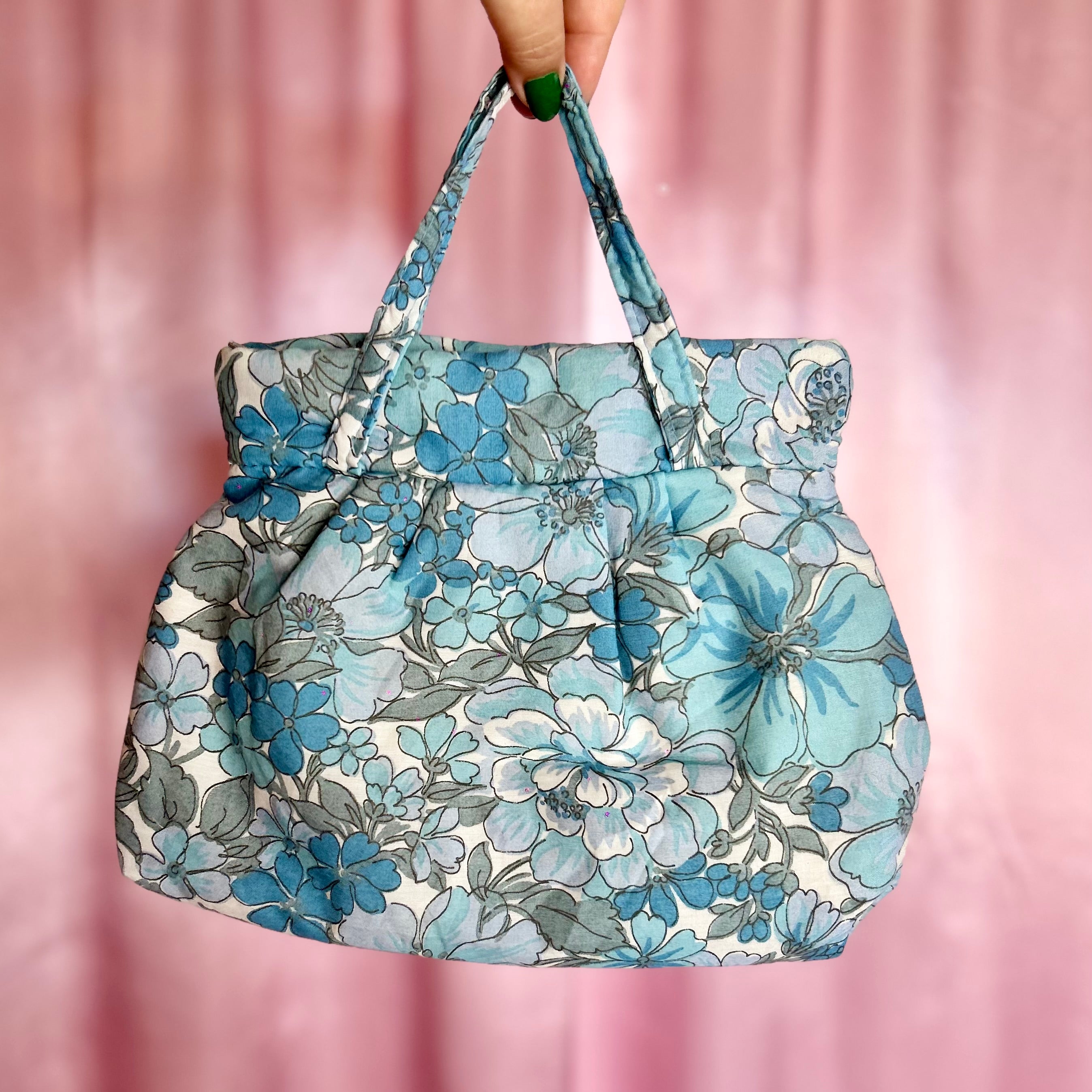 1960s Blue floral bag
