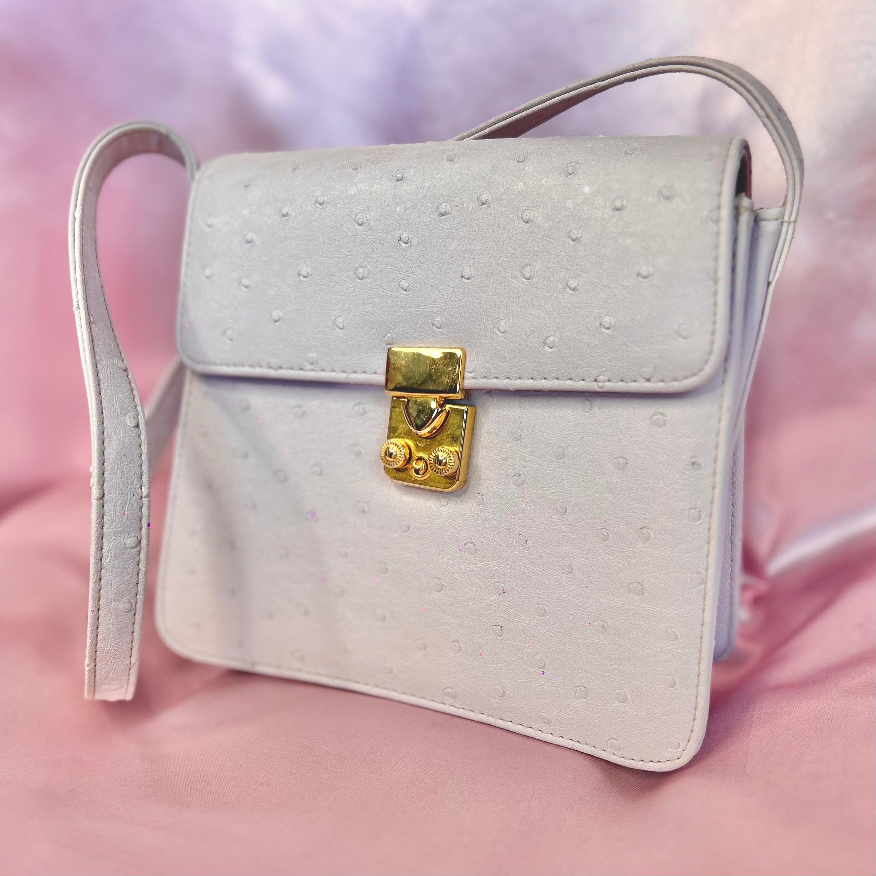 1990s Lilac faux leather bag, by St Michael