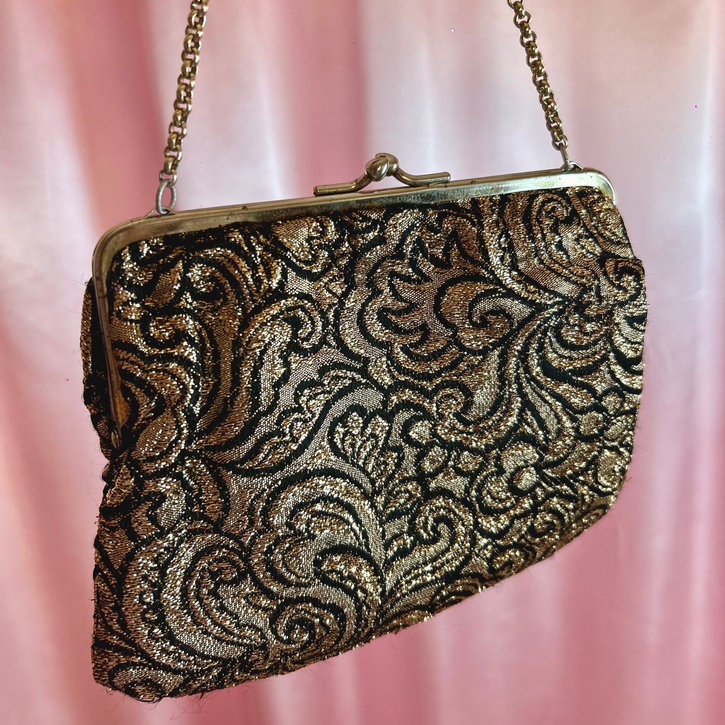 1960s Black & Gold Lurex bag