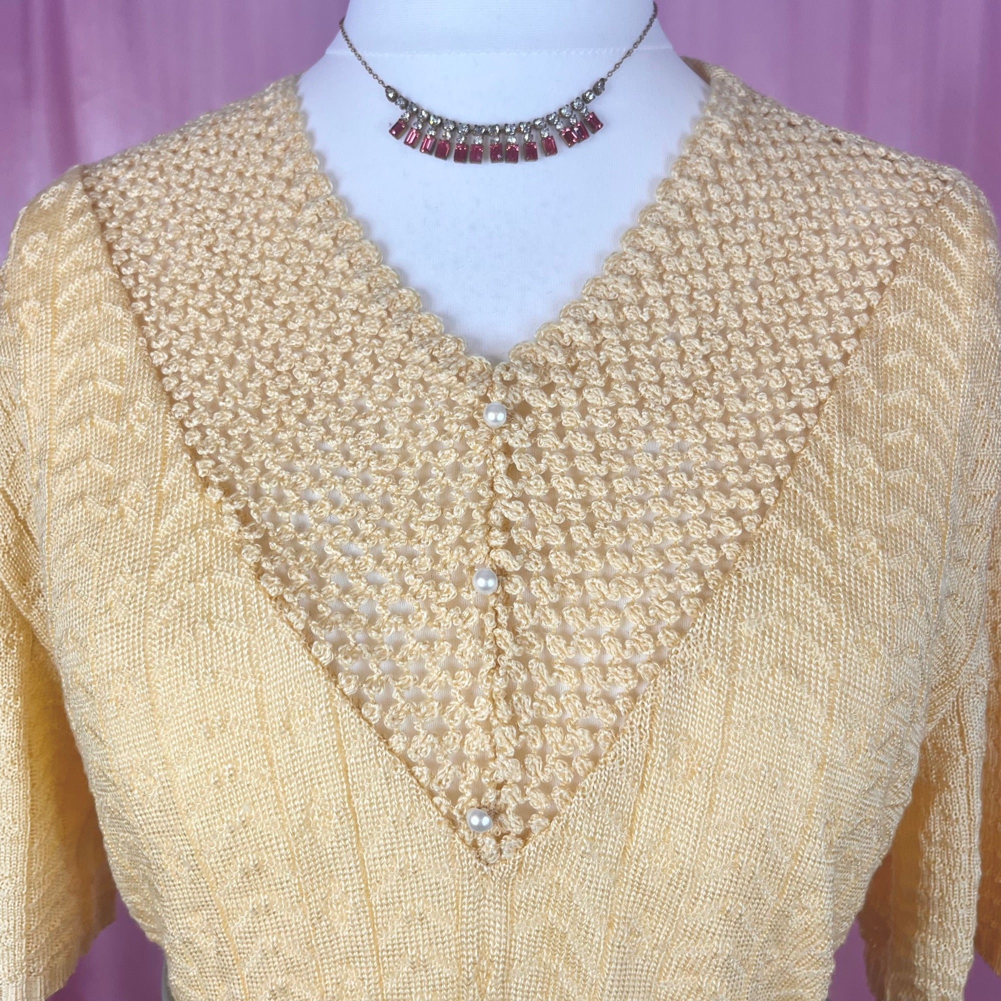 1980s Yellow jumper, by Littlewoods, size 14