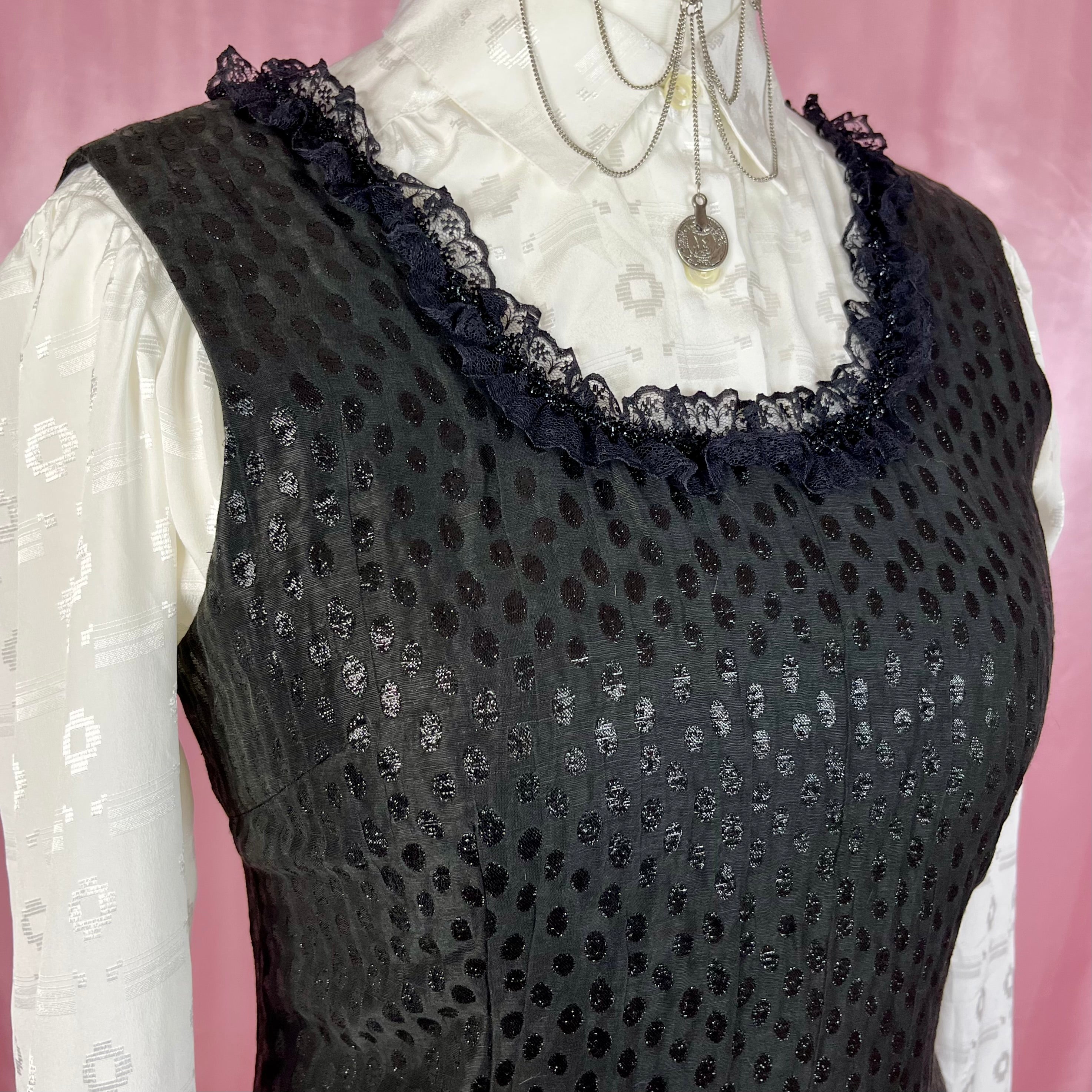 1990s Polka dot mini dress, unbranded, Size 10/12