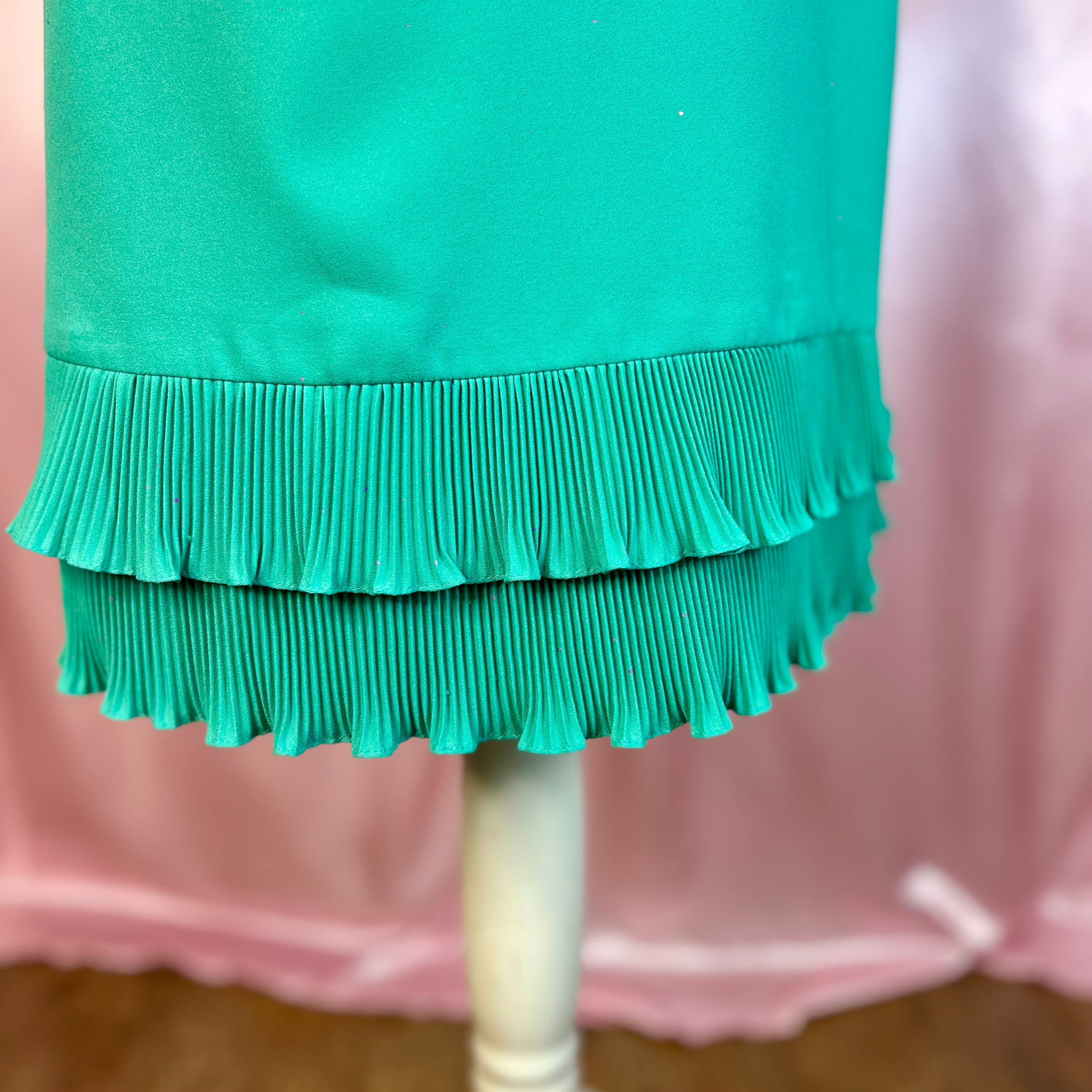 1960s Teal dress, by Petite Francaise, size 12