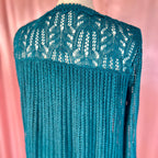 1980s Teal knit midi dress, by Nina, size 8
