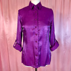 1990s Silky Purple blouse, by Elementz, size 10