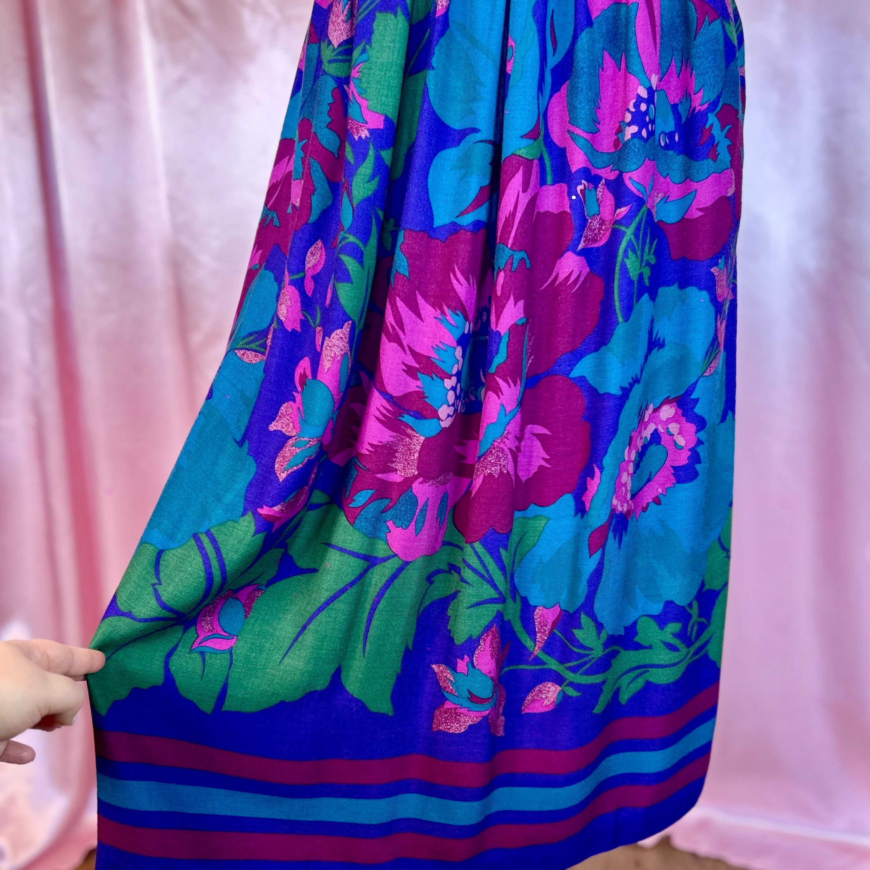 1980s Floral midaxi skirt, by Gregge Sport, size 8