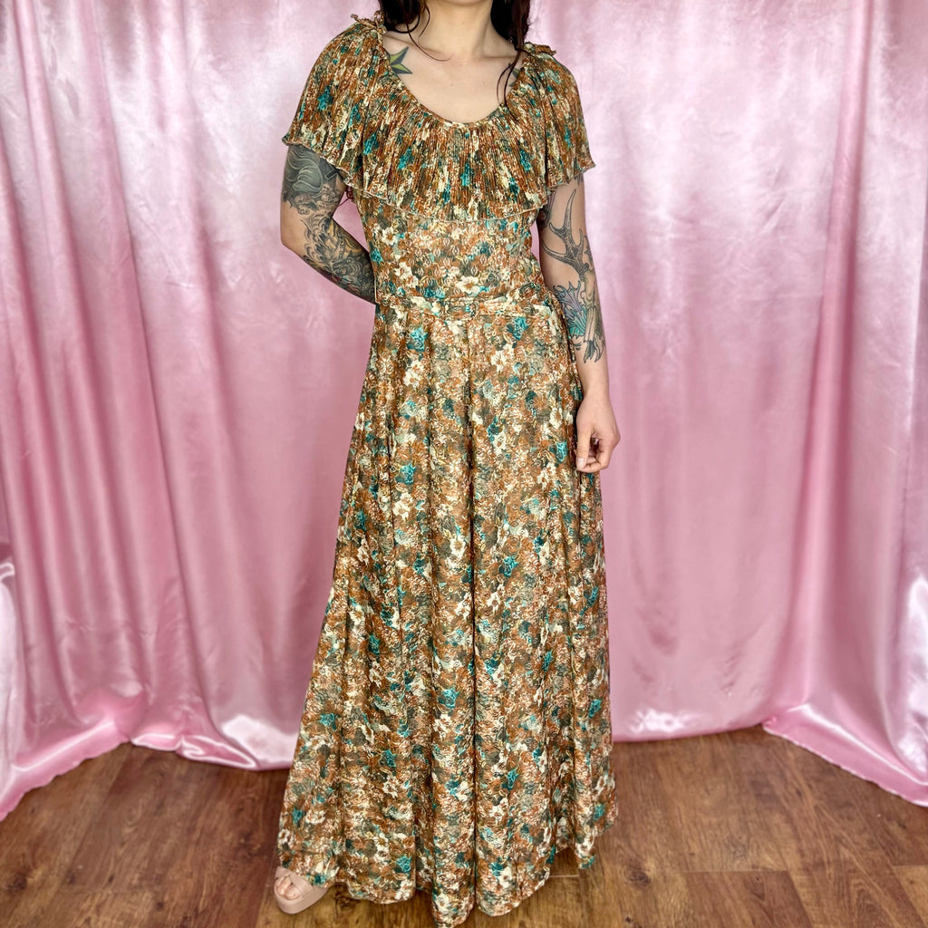 1970s Floral lace dress, Kati by Laura Phillips, size 8