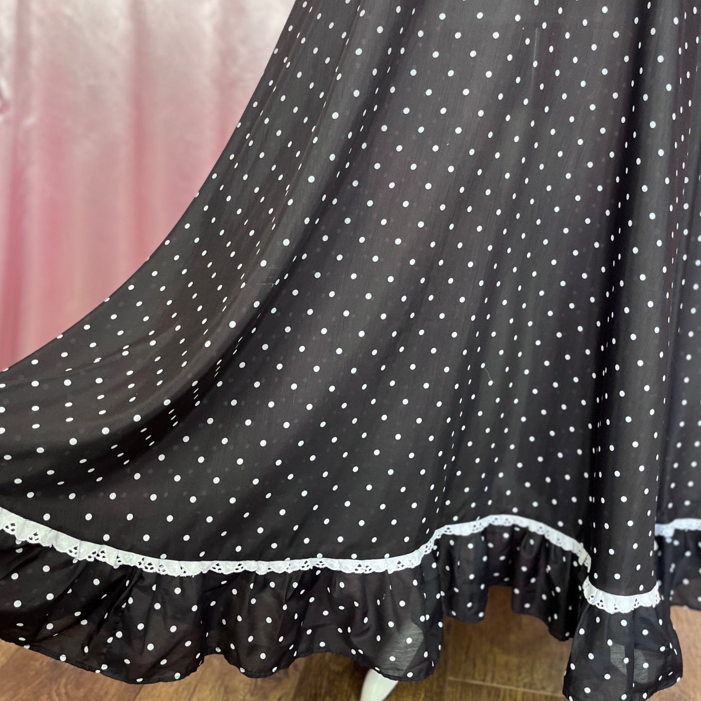 1970 Polka dot prairie dress, unbranded, size 12