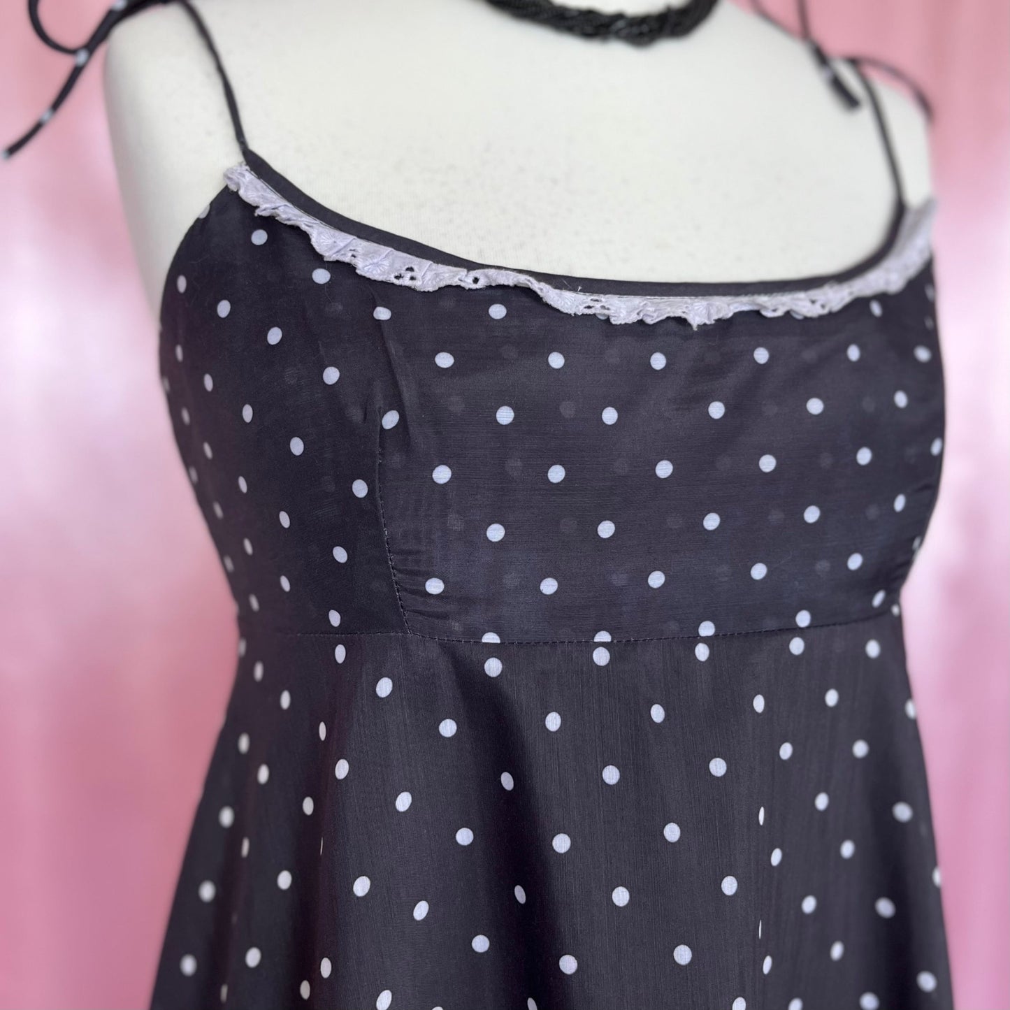 1970 Polka dot prairie dress, unbranded, size 12