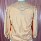 1980s statement silky blouse, Meico, size 16