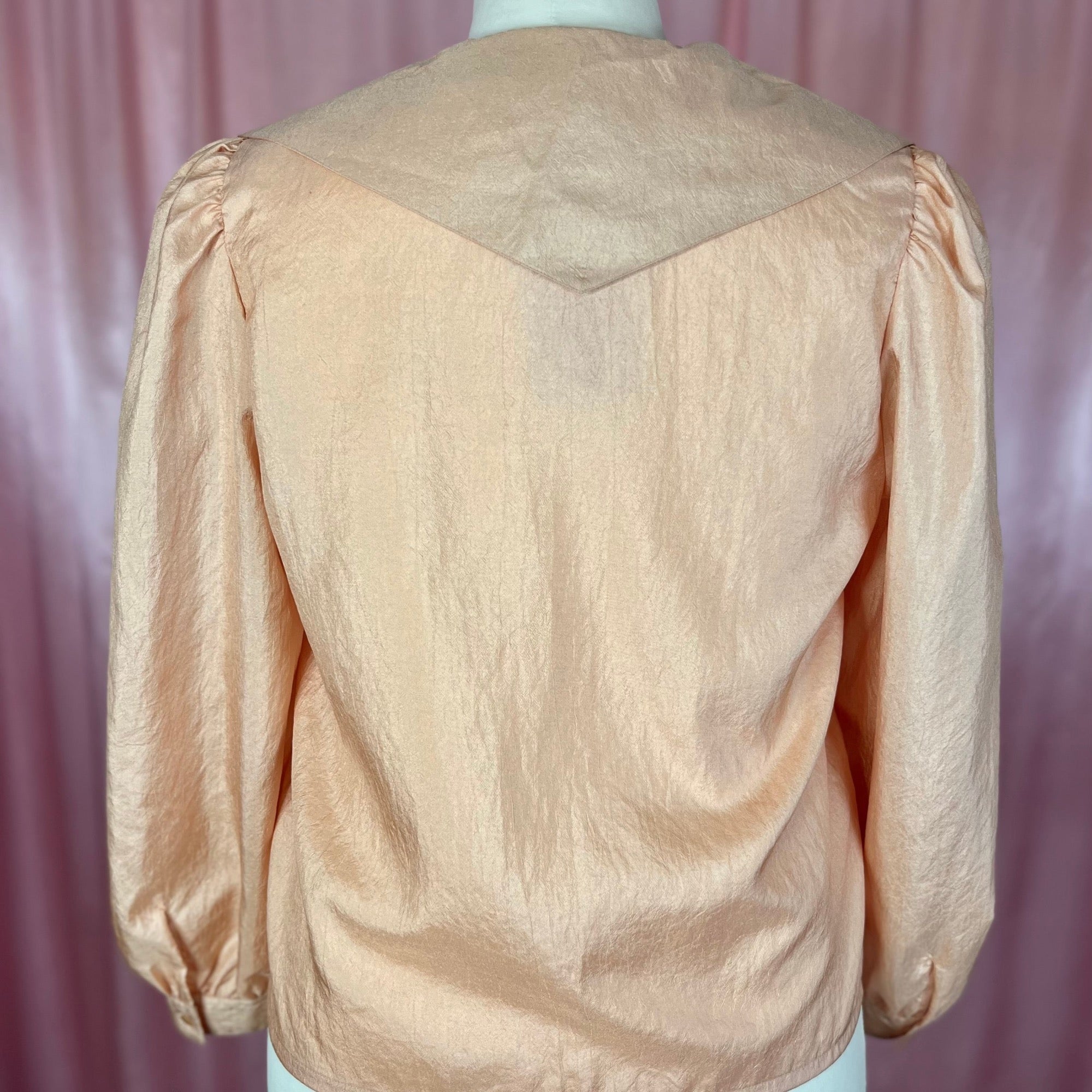 1980s statement silky blouse, Meico, size 16