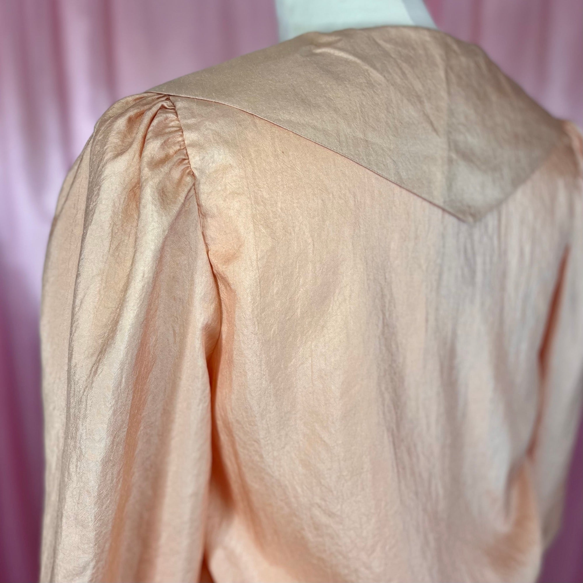 1980s statement silky blouse, Meico, size 16