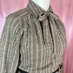 1980s Brown knitted dress, unbranded, size 16