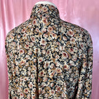 1980s Black & Brown floral blouse, by Mia, size 14