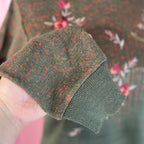 1980s Green lightweight jumper, unbranded, size 12