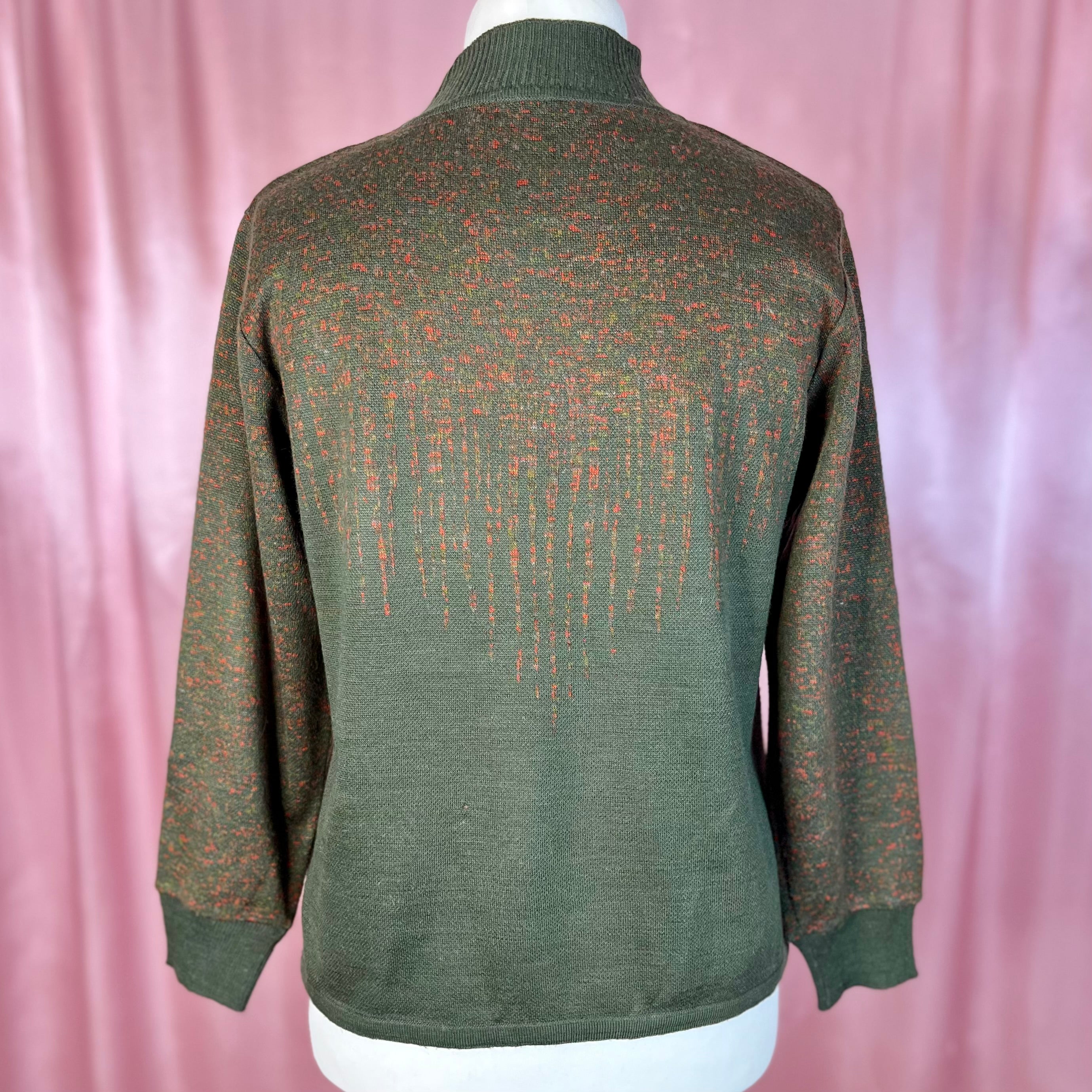1980s Green lightweight jumper, unbranded, size 12
