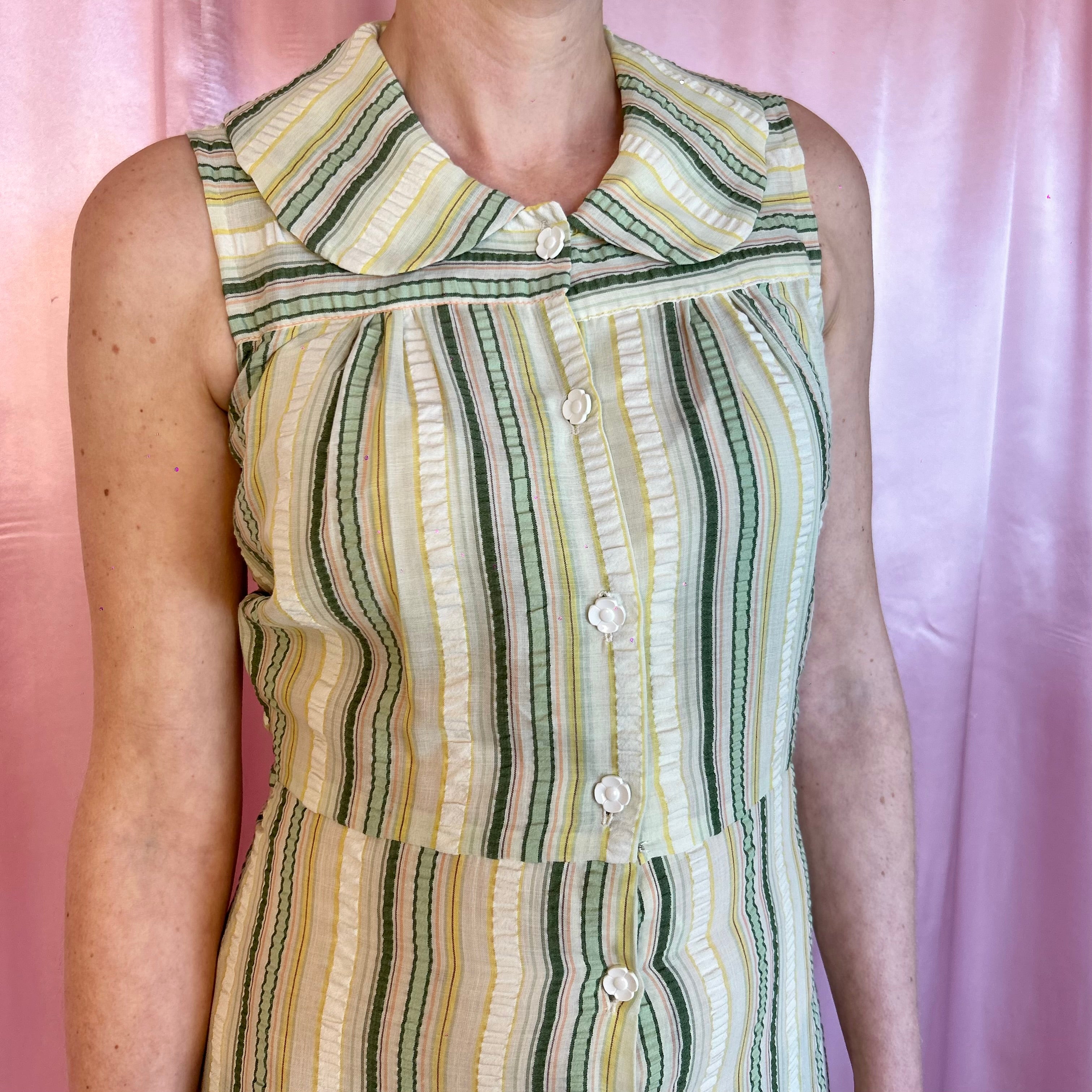 1970s Striped maxi dress, Jacqui Smale for Spectrum, size 8