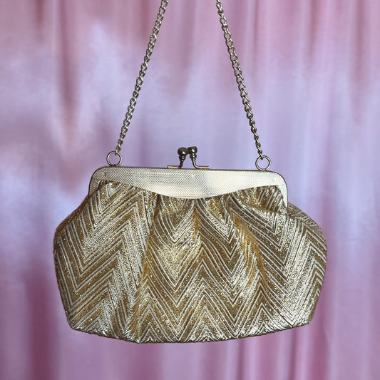 1960s Gold Lurex mini bag, by Frankel & Roth