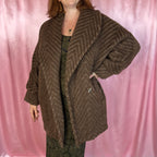 1980s Brown cocoon coat, by Incom Carol, size 16
