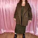 1980s Brown cocoon coat, by Incom Carol, size 16