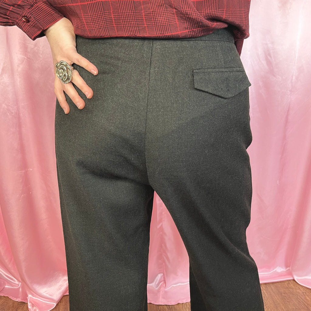 1990s Green wool trousers, by Next, size 14