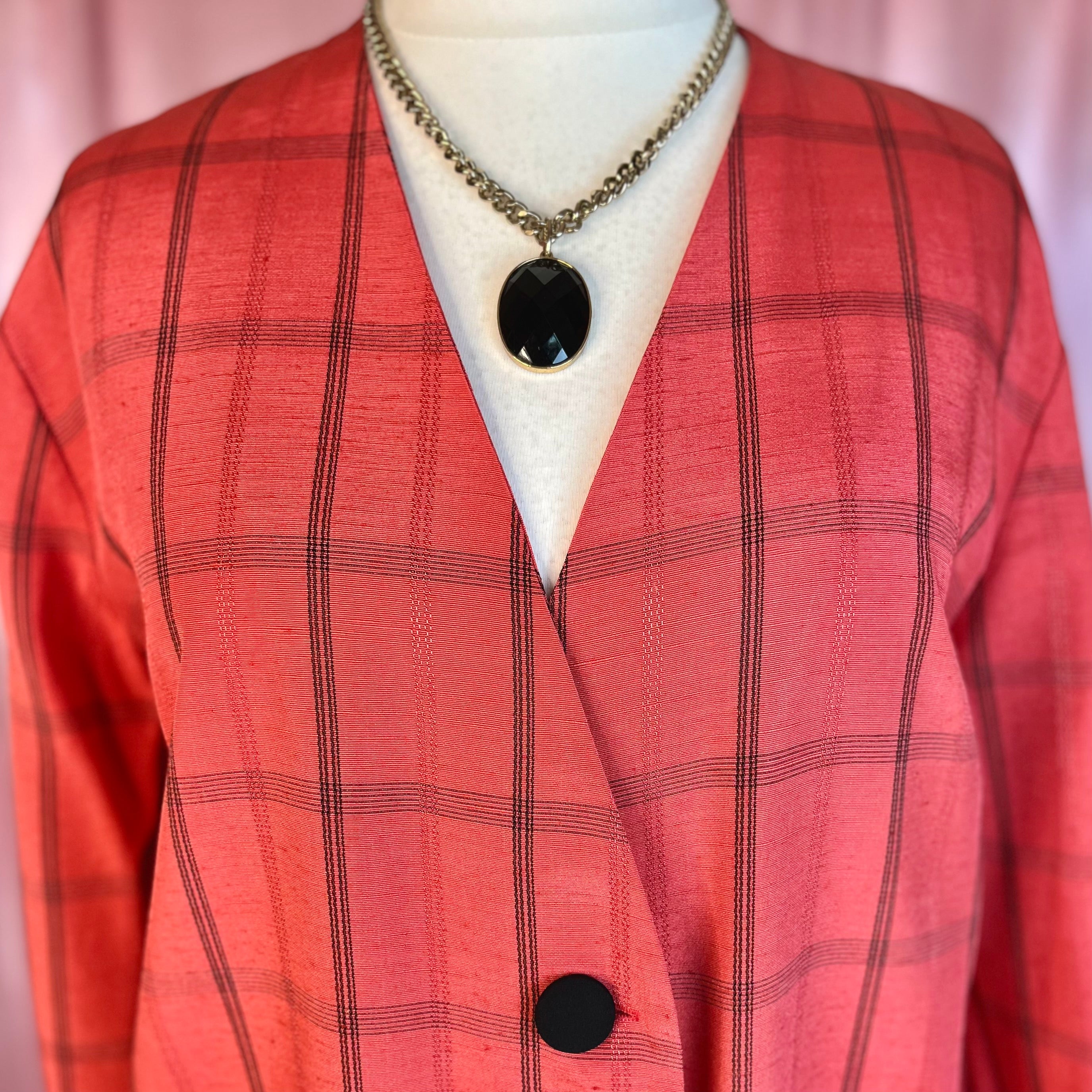 1990s Red lightweight jacket, by Essence, size 20