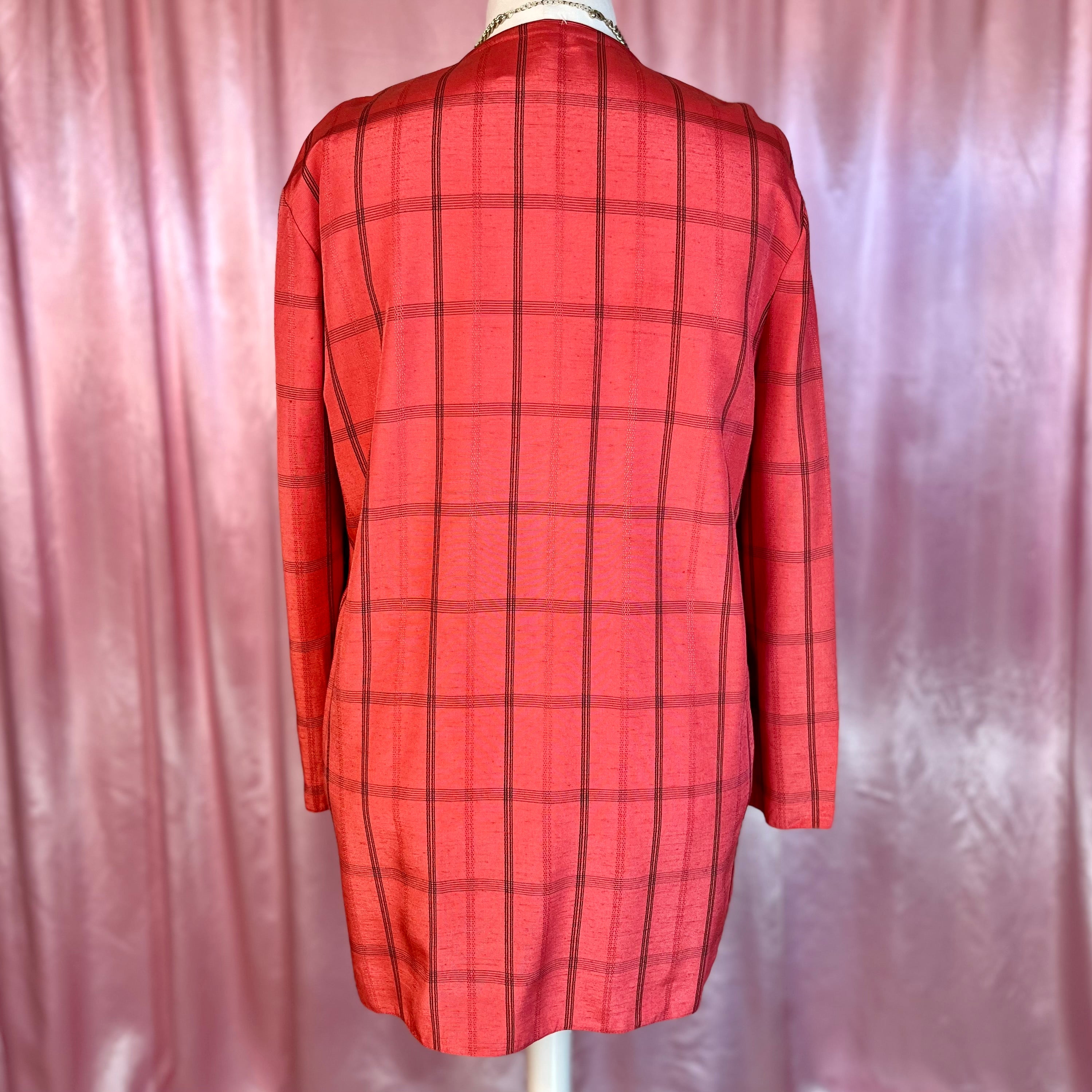1990s Red lightweight jacket, by Essence, size 20
