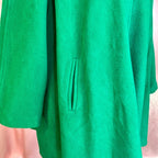 1980s Green wool swing coat, by Essence, size 24