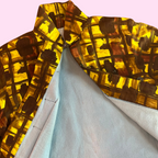 1970s Yellow & Brown jacket, handmade, size 6