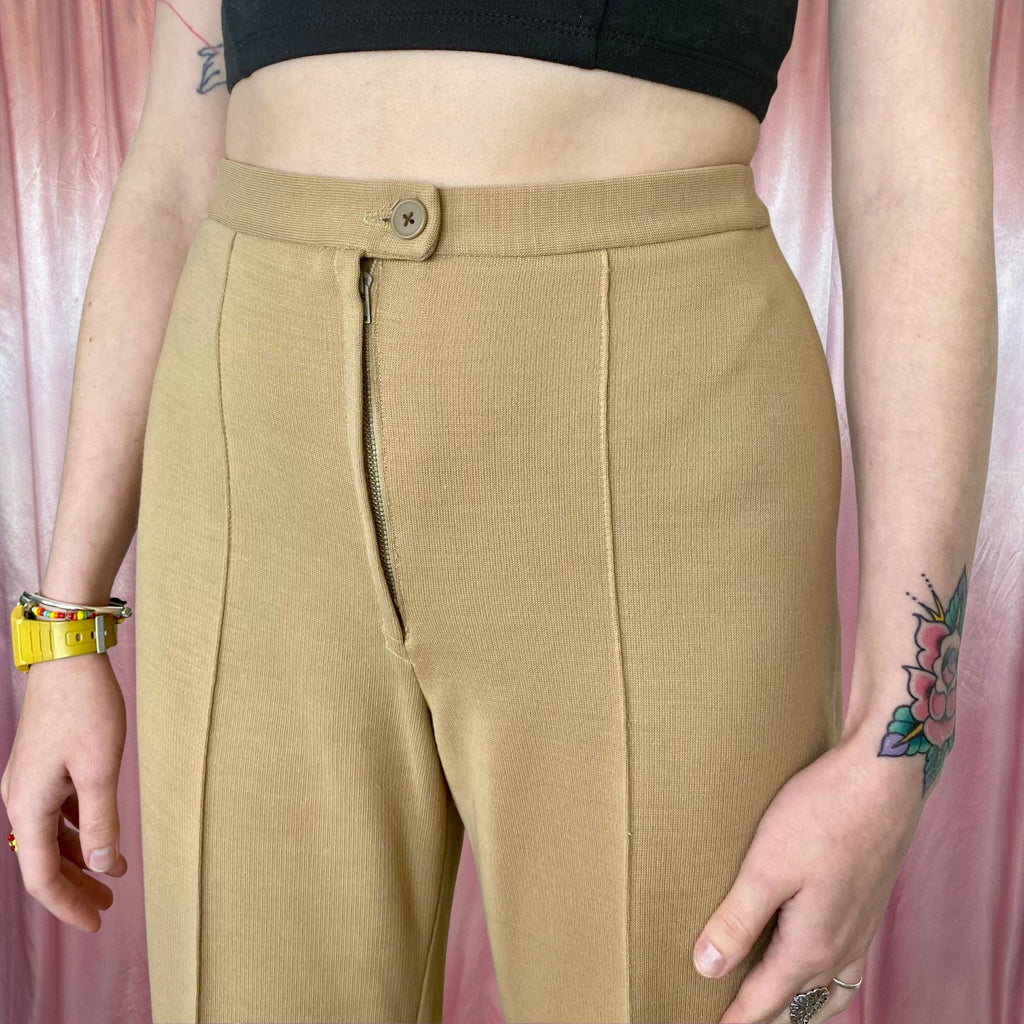 1970s Camel flared trousers, by St Michael, size 8