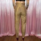 1980s Brown leather trousers, unbranded, size 8