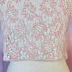 1960s Beaded lace crop top, unbranded, size 12