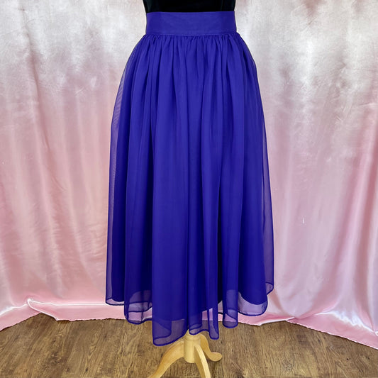 1980s Purple prom skirt, by Richards, size 8