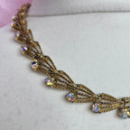 1980s Gold AB diamanté necklace