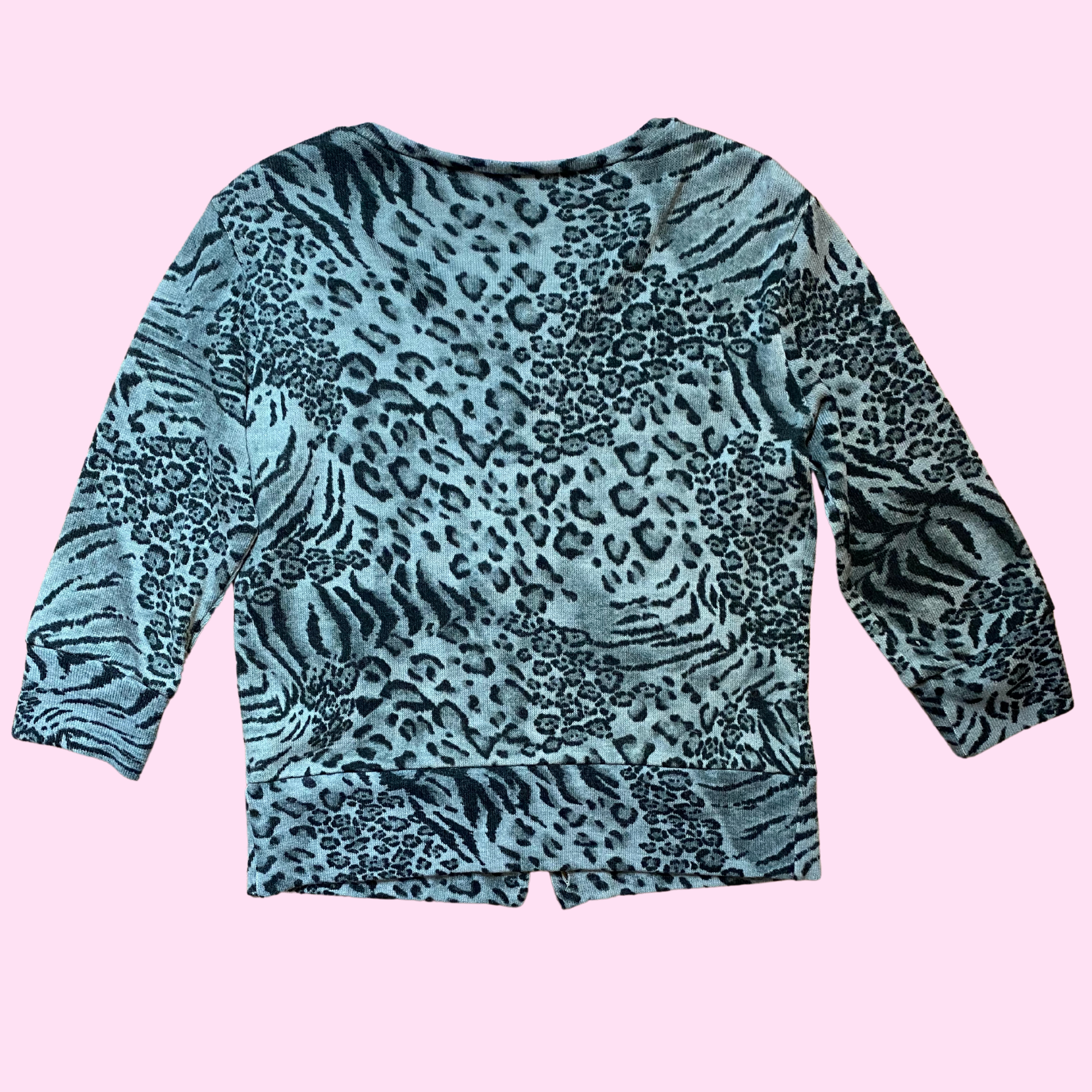 Y2K animal print cardigan, by Select, size 10
