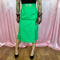 1970s Bright Green skirt, by Mistermonte, size 4