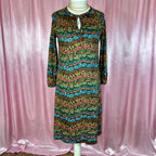 1960s floral jersey dress, by St Michael, size 12
