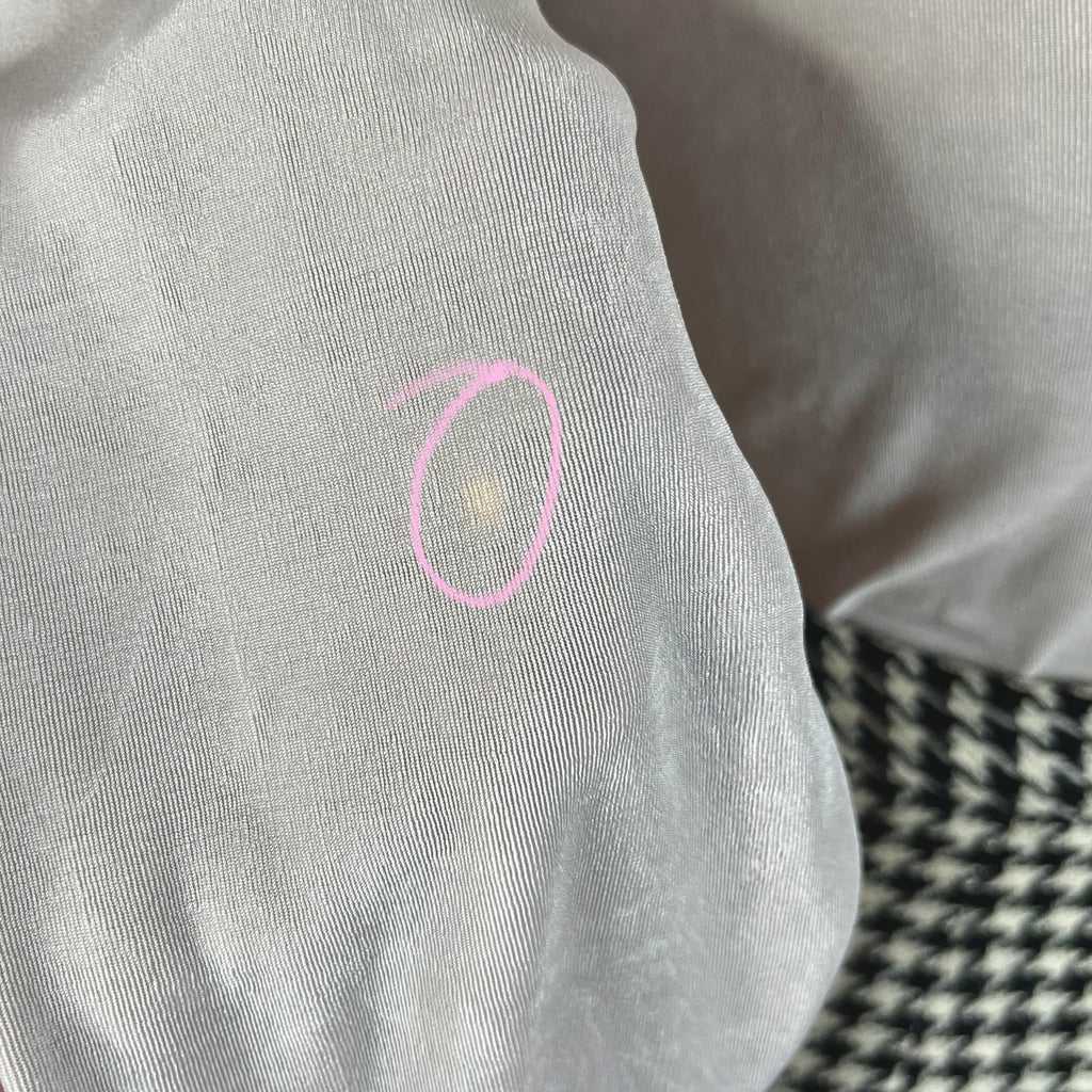 1990s slinky Silver mock neck, by Molder, size 14