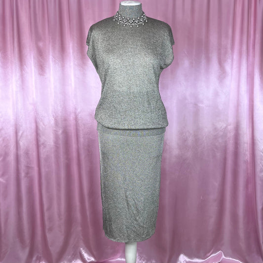 1990s Metallic top & skirt co-ord, by Hyphen, size 10